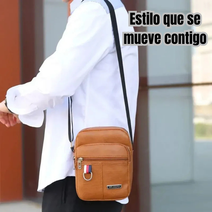 Bolso Bandolera para Hombre de Cuero PU | Estilo Casual y Gran Capacidad