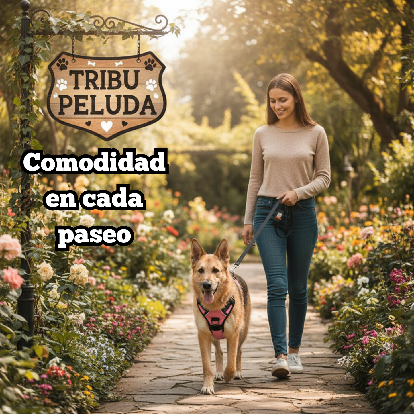 Arnés Ajustable y Resistente para Perros | Reflectante, Cómodo y Seguro para Todo Tamaño – Tribu Peluda