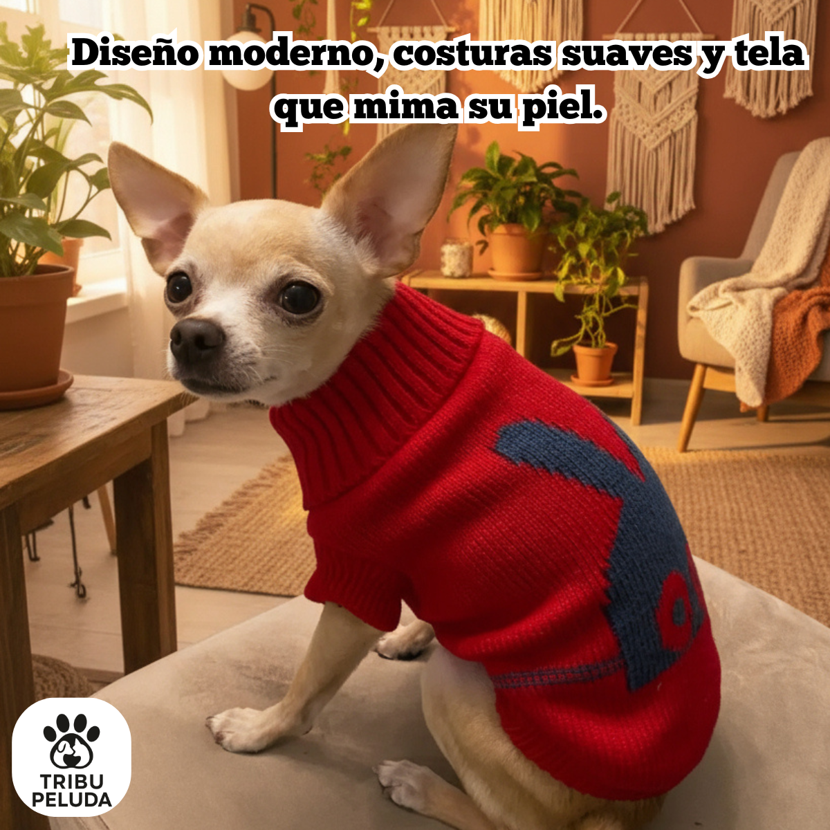 Suéter de Punto Cálido para Perros y Gatos | Ropa de Invierno Suave y Elegante – Tribu Peluda