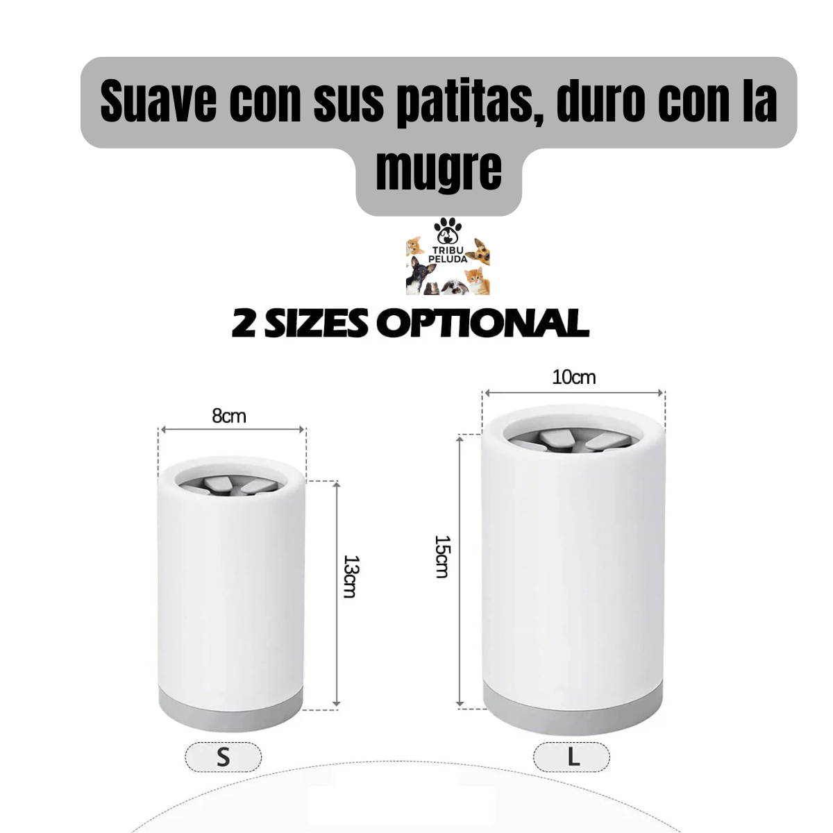 Limpiador de Patas para Perros | Cepillo de Silicona Suave y Antilodo | Mantén tu Hogar Limpio y sin Huellas – Tribu Peluda