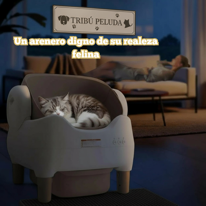 Arenero Inteligente Autolimpiante para Gatos | Control por App, Sin Olores y de Diseño Abierto