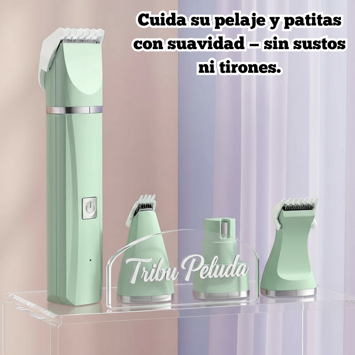 Kit de Cuidado Eléctrico 4 en 1 para Mascotas | Cortapelos, Recortadora y Lima de Uñas para Perros y Gatos