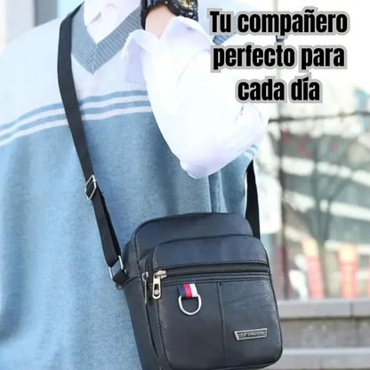 Bolso Bandolera para Hombre de Cuero PU | Estilo Casual y Gran Capacidad