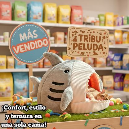 Cama de Lujo en Forma de Tiburón | Comodidad y Estilo para tu Mascota