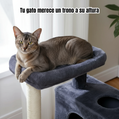 Árbol para Gatos Grandes PAWZ Road | Torre Rascadora con Cuevas, Plataforma y Juguetes Colgantes