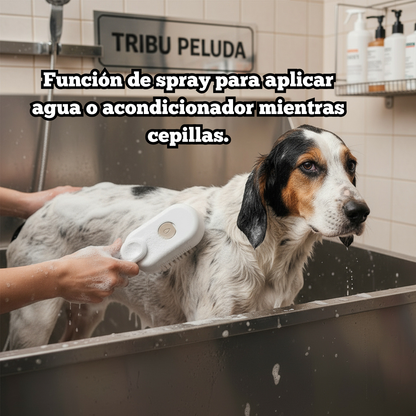 Cepillo de Vapor Eléctrico 3 en 1 | Limpieza, Masaje y Spray para Mascotas