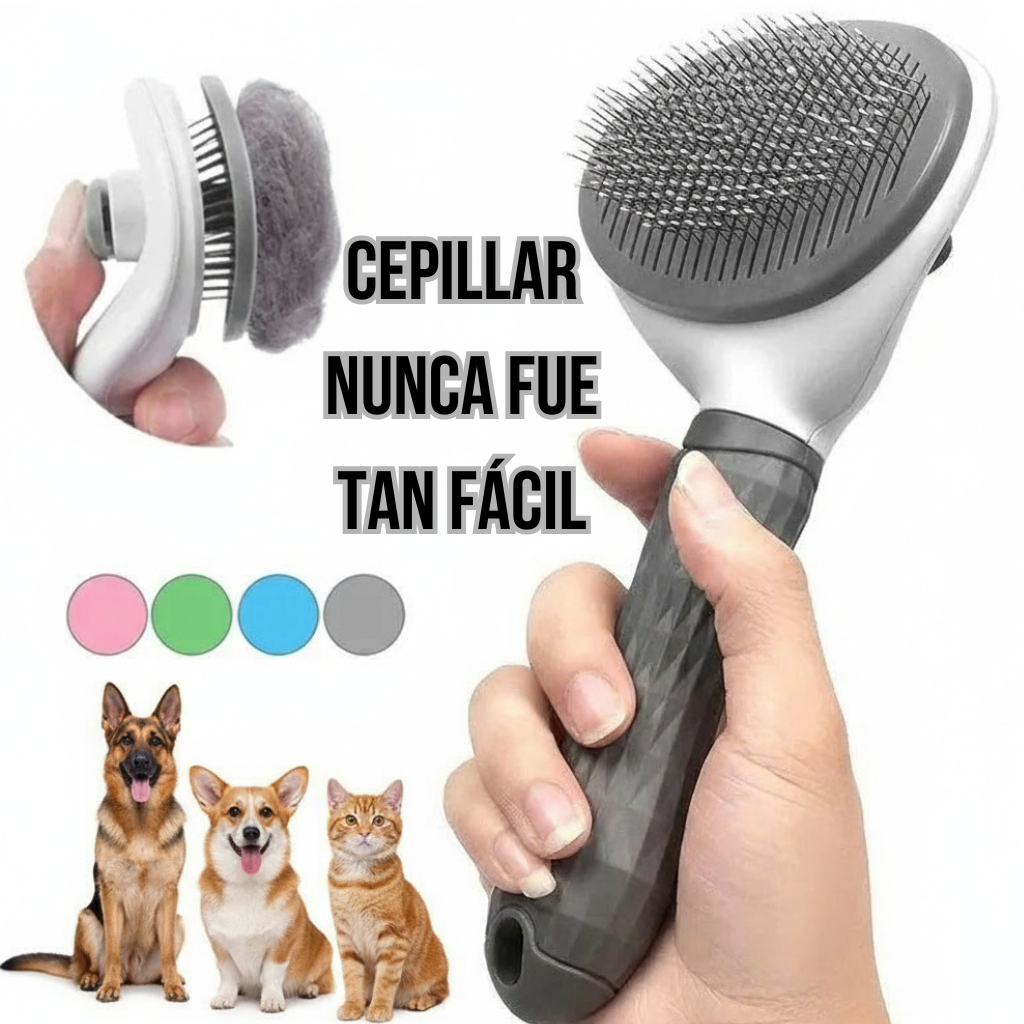 Cepillo Autolimpiante para Perros y Gatos | Eliminador de Pelo y Herramienta de Aseo Profesional