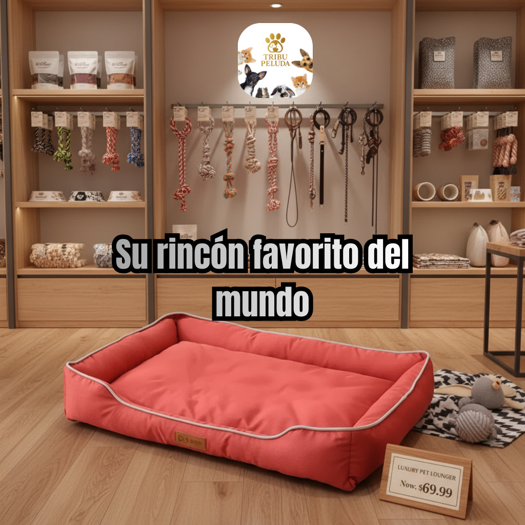 Cama Cuadrada para Perros y Gatos | Suave, Antideslizante y Resistente al Agua – Tribu Peluda