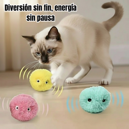 Pelota Interactiva Eléctrica para Gatos y Perros | Juguete con Sonido y Catnip – Tribu Peluda