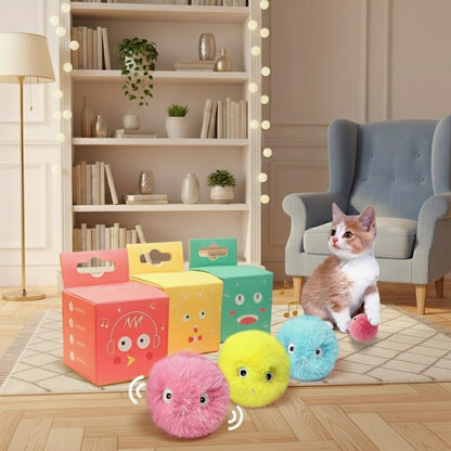 Pelota Interactiva Eléctrica para Gatos y Perros | Juguete con Sonido y Catnip – Tribu Peluda