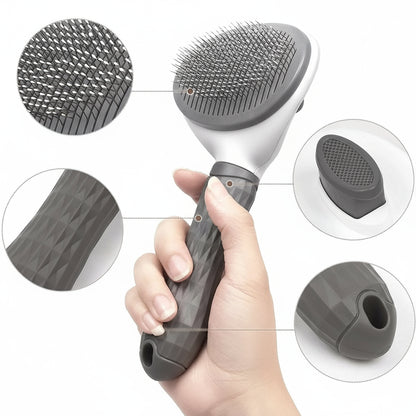 Cepillo Autolimpiante para Perros y Gatos | Eliminador de Pelo y Herramienta de Aseo Profesional