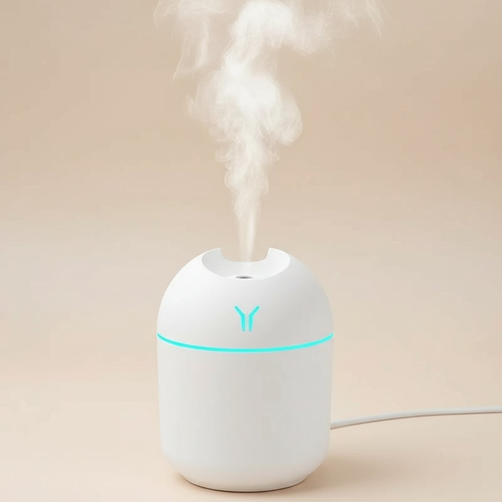 Difusor de Aroma y Humidificador USB 250 ml | Silencioso con Luz LED Multicolor